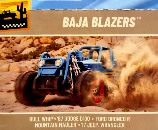 2- HOT WHEELS 5 VEICOLI ASSORTITI (BAJA BLAZERS)
