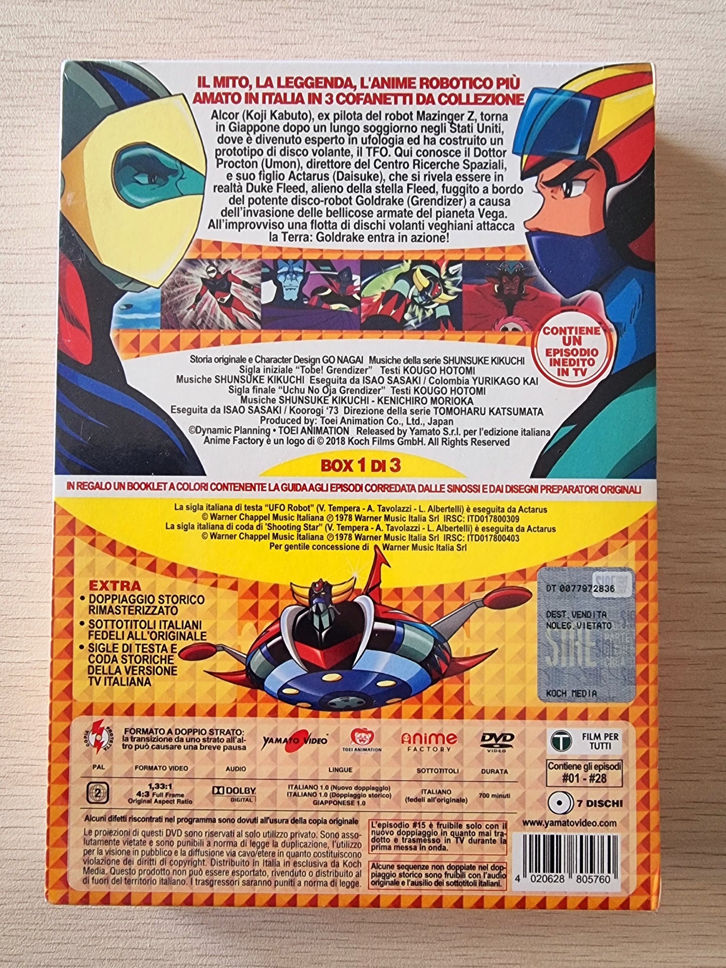 DVD BOX UFO ROBOT GOLDRAKE ST.1/3