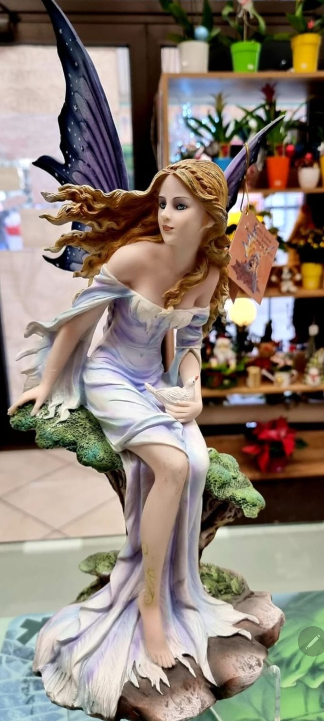 FATA SEDUTA CON COLOMBA