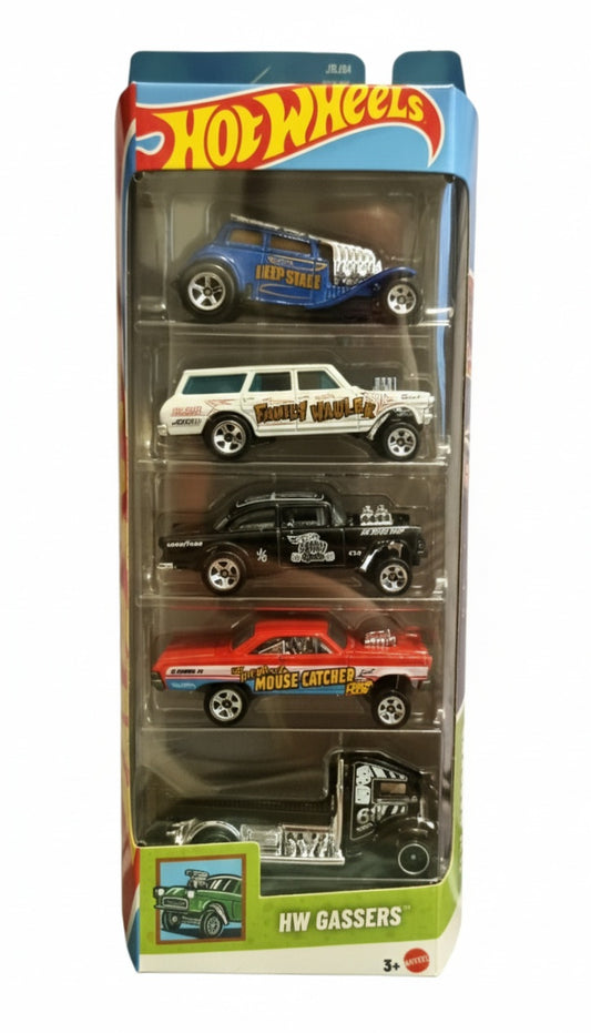 3- HOT WHEELS 5 VEICOLI ASSORTITI (HW GASSERS)