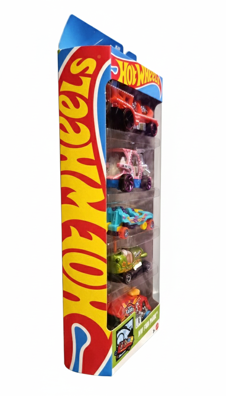 4- HOT WHEELS 5 VEICOLI ASSORTITI (HW FUN PARK)