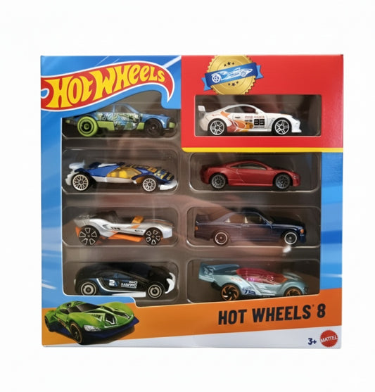 7- HOT WHEELS 8 VEICOLI ASSORTITI (MISTA)
