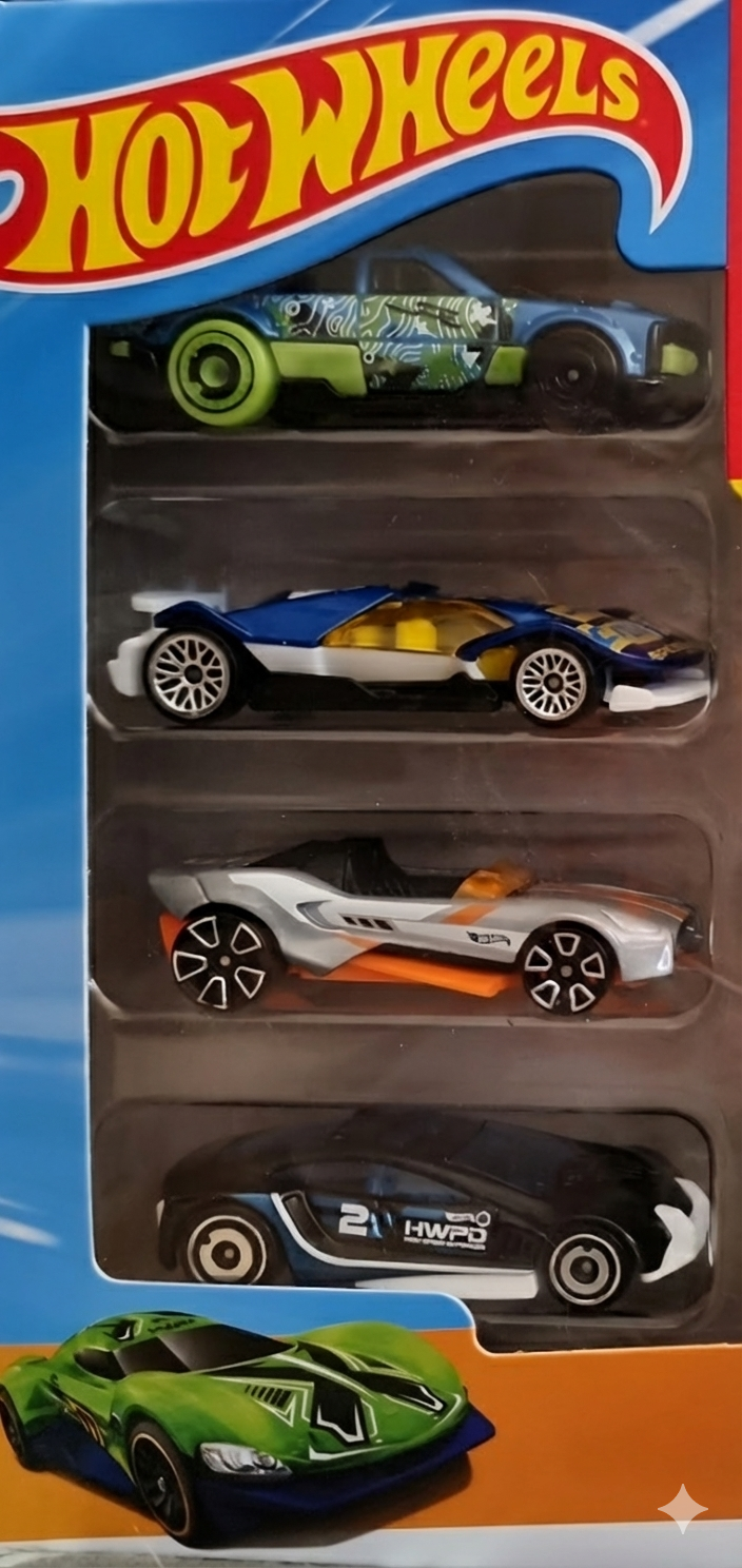 7- HOT WHEELS 8 VEICOLI ASSORTITI (MISTA)