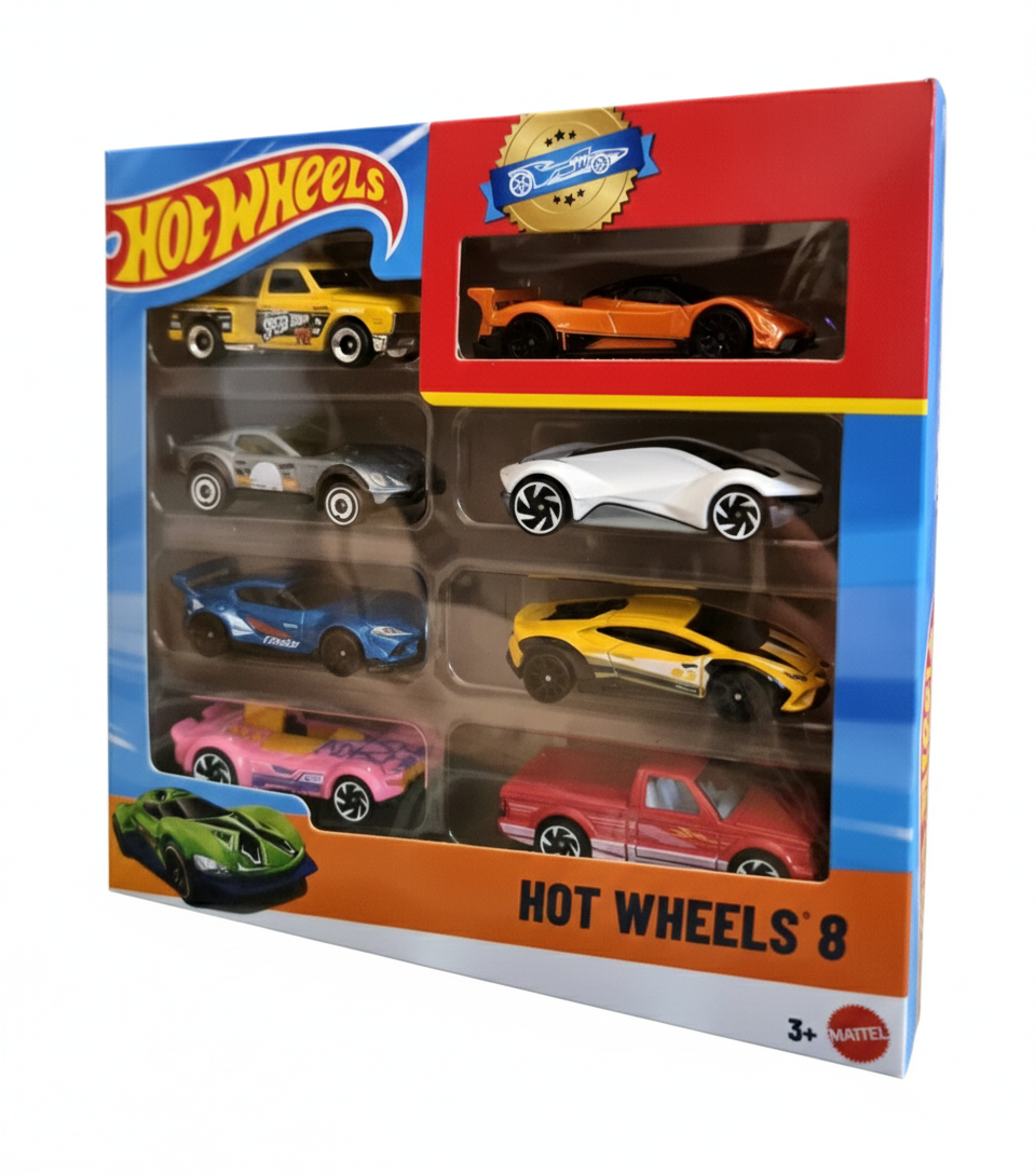 8- HOT WHEELS 8 VEICOLI ASSORTITI (MISTA)