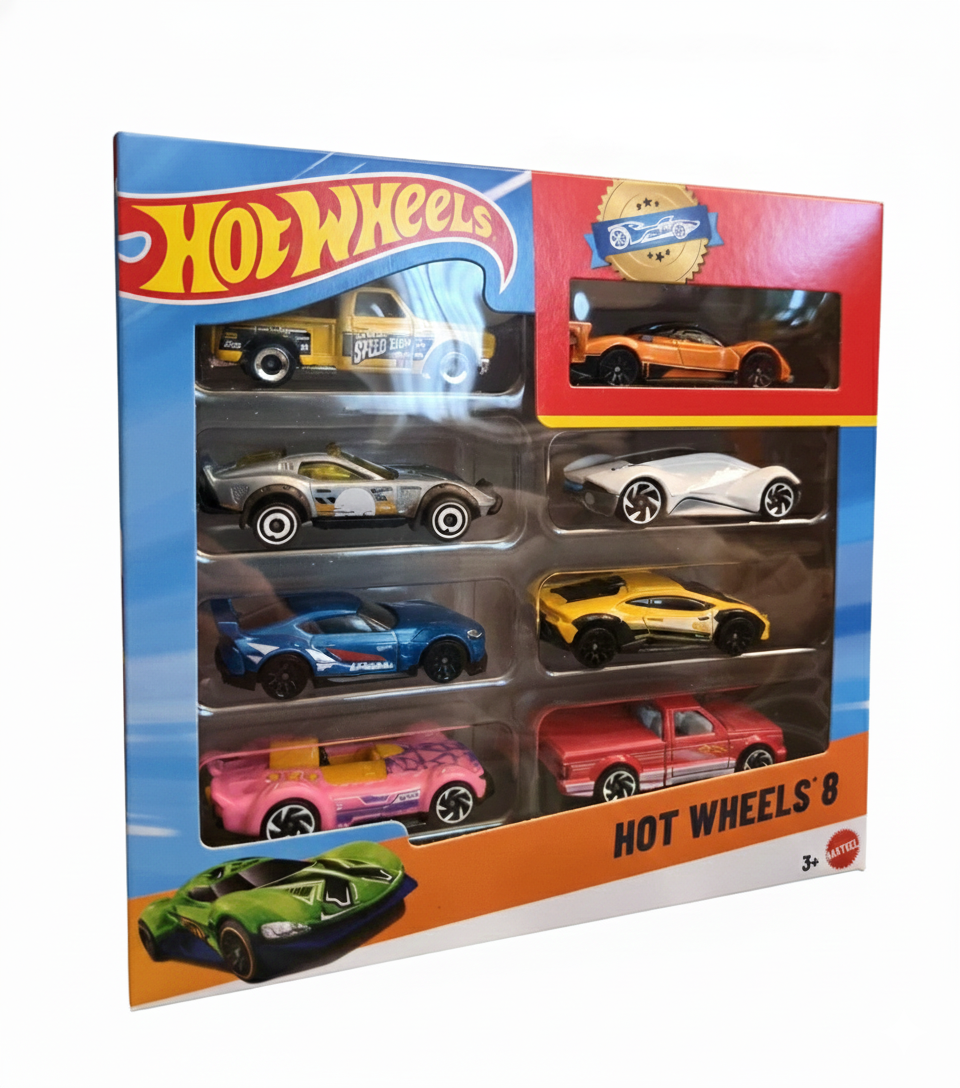 8- HOT WHEELS 8 VEICOLI ASSORTITI (MISTA)
