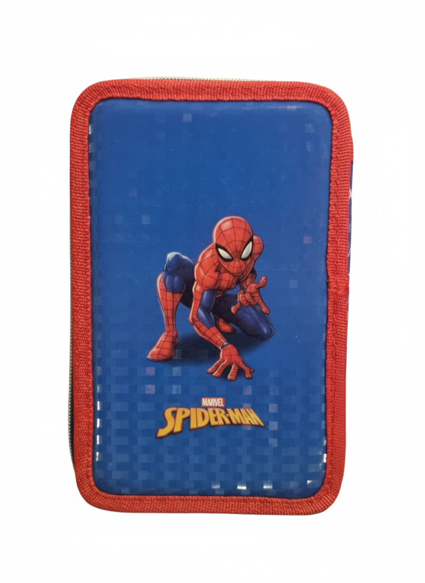 ASTUCCIO MULTISCOMPARTO SPIDERMAN (3D, BLUE, 3 ZIP)