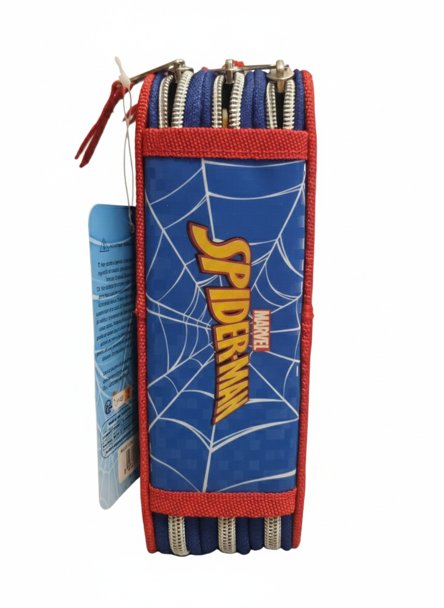 ASTUCCIO MULTISCOMPARTO SPIDERMAN (3D, BLUE, 3 ZIP)