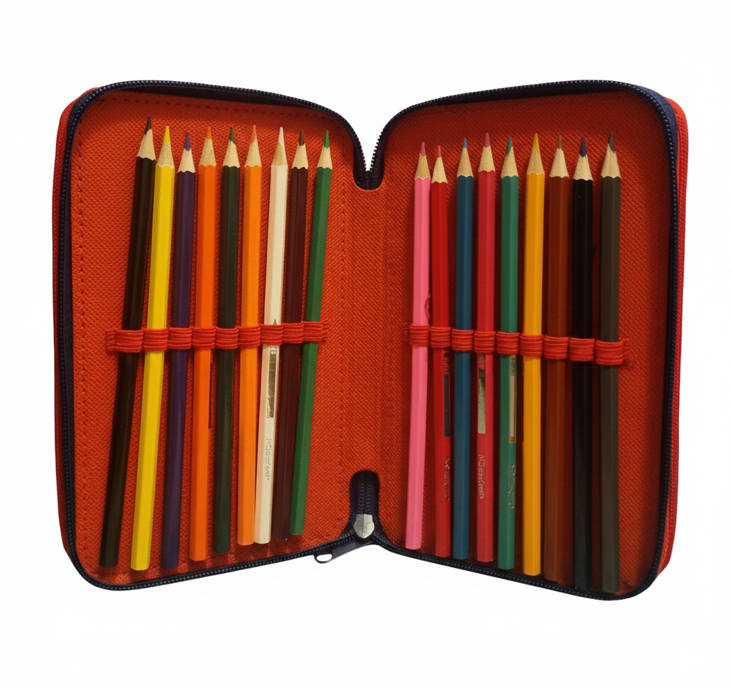 ASTUCCIO MULTISCOMPARTO SPIDERMAN (RED, 3 ZIP)