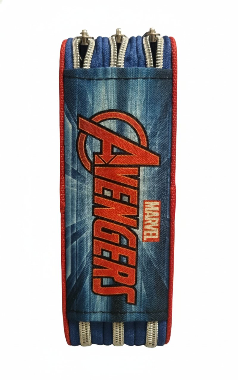 ASTUCCIO MULTISCOMPARTO AVENGERS (BLUE, 3 ZIP)