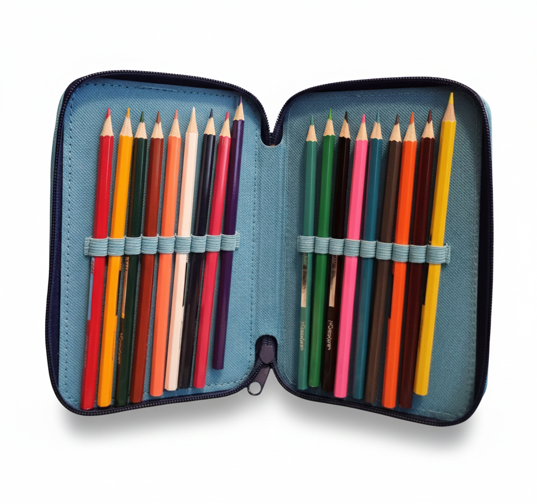 ASTUCCIO MULTISCOMPARTO STICHT (BLUE, 3 ZIP)