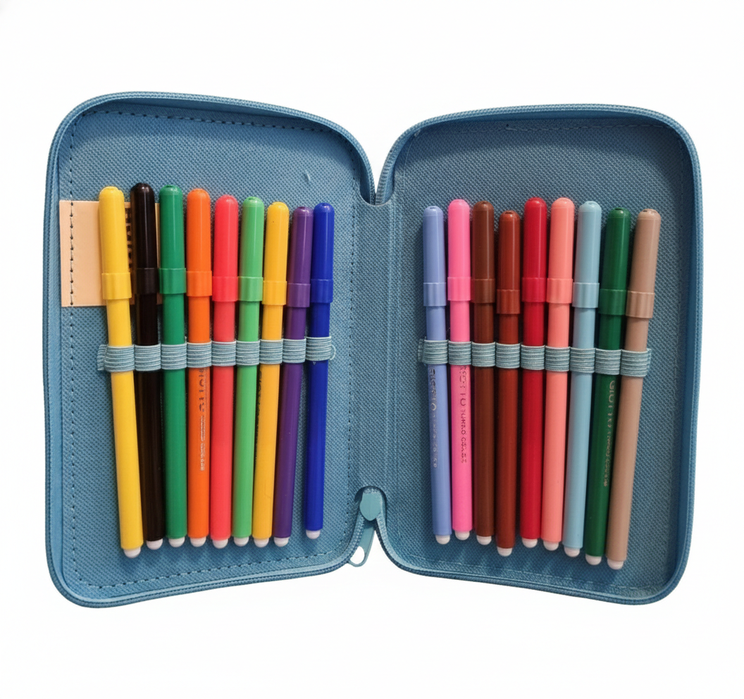 ASTUCCIO MULTISCOMPARTO STICHT (BLUE, 3 ZIP)