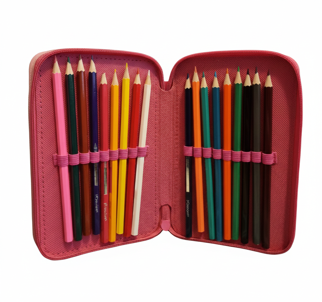 ASTUCCIO MULTISCOMPARTO STICHT (ROSE, 3 ZIP)