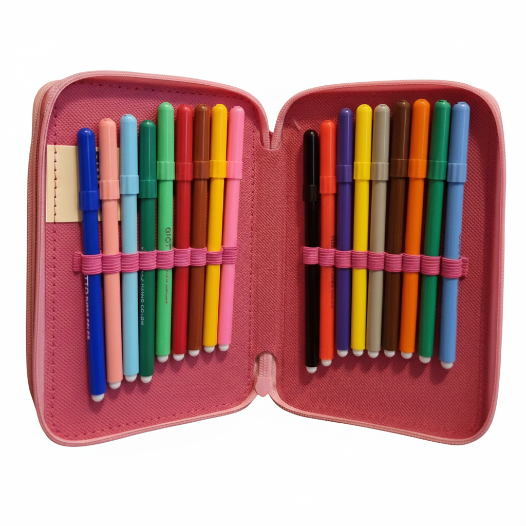 ASTUCCIO MULTISCOMPARTO STICHT (ROSE, 3 ZIP)