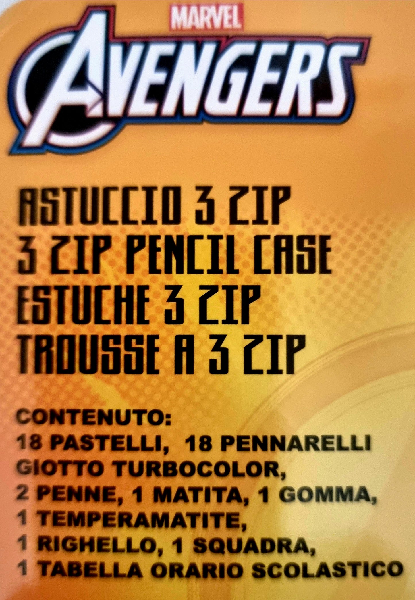 ASTUCCIO MULTISCOMPARTO AVENGERS (BLUE, 3 ZIP)